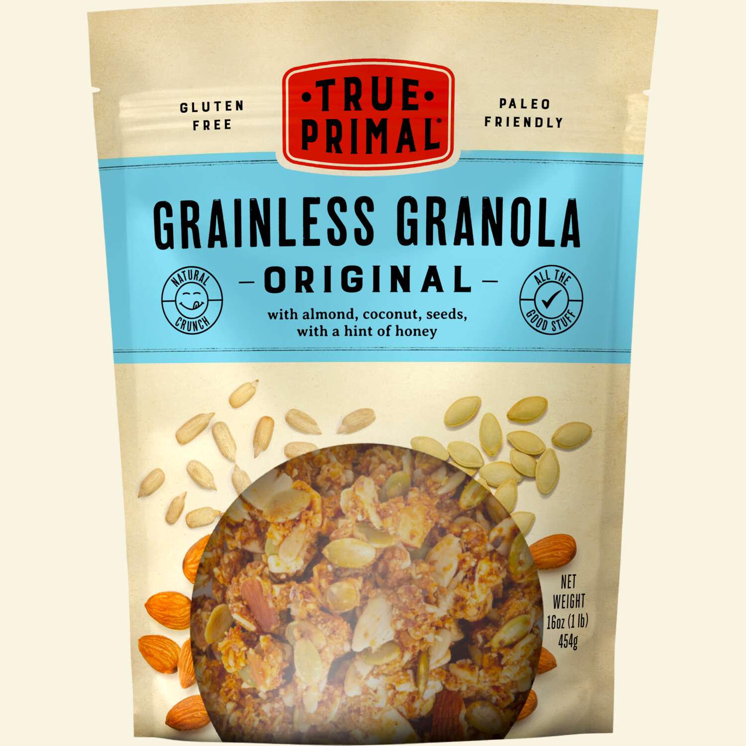 Grainless Granola Original in pouch, front