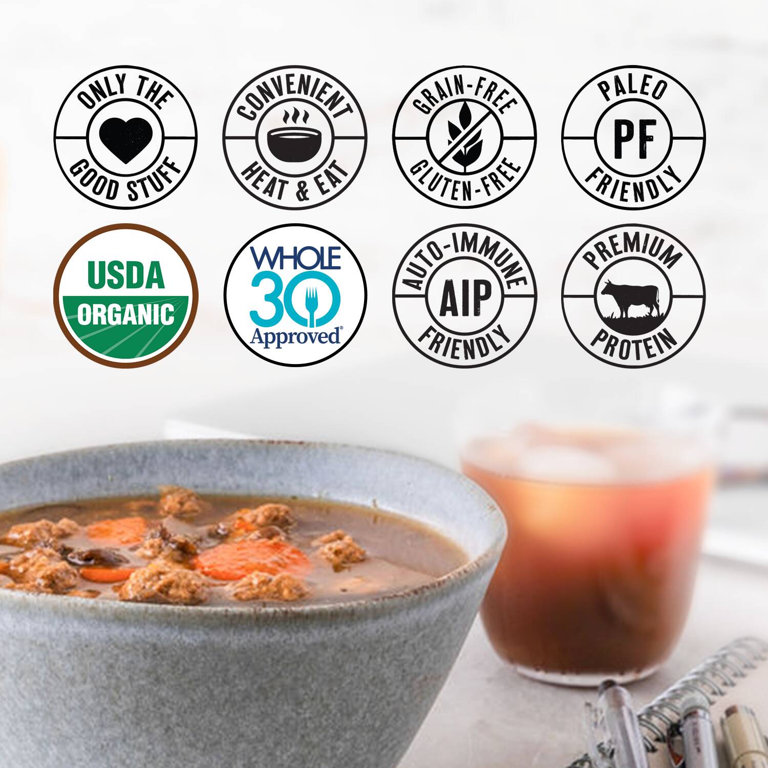 True Primal Beef and Mushroom Organic Soup benefits