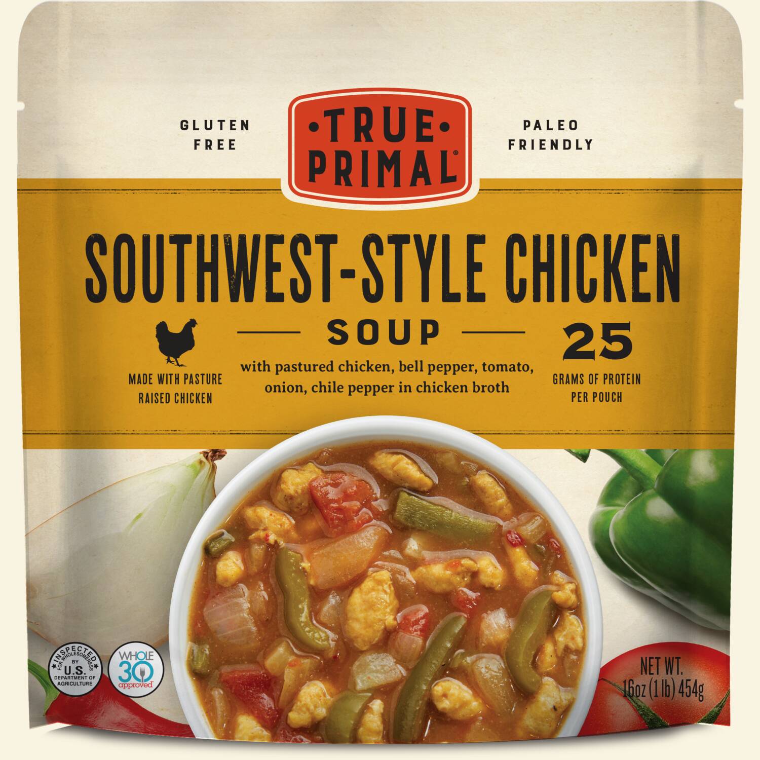 True Primal Southwest-Style Chicken Soup in pouch, front